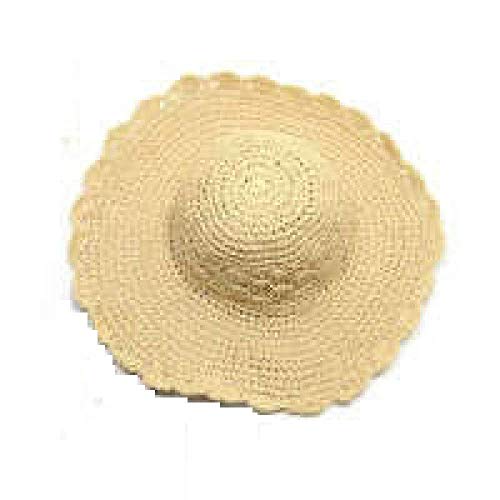 Sombrero De Playa para Mujer 2018 Nuevo Sombrero De Paja Fácil De Igualar con Encaje Ondulado Protección UV Sombrero para El Sol Al Aire Libre Verano Dalat Visor Beige