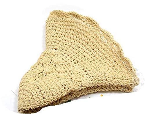 Sombrero De Playa para Mujer 2018 Paja Outdoor Nuevo Sombrero De con Encaje Ondulado Protección UV Sombrero para El Sol Al Aire Libre Verano Dalat Visor Beige (Color : Beige, Size : One Size)