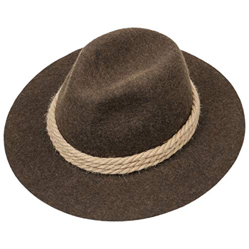 Sombreroshop Sombrero Tradicional Tiroles de los Alpes folclórico (57 cm - marrón)