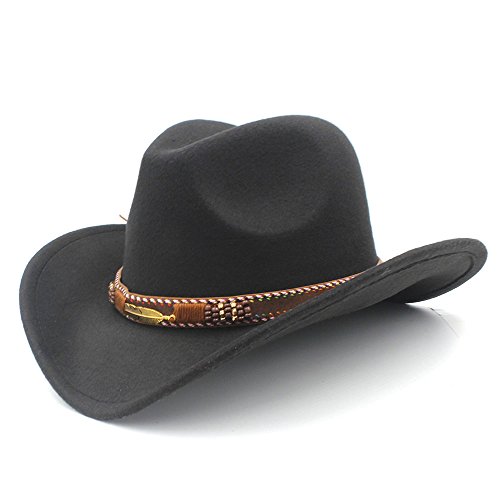 SSLA Moda Mujer Hombres Sombrero De Vaquero Occidental Con Borde Roll Up Fedora Sombrero Hombre Gorras