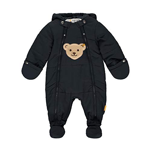 Steiff mit süßer Teddybärapplikation Traje para Nieve, Azul Marino, 2 Mes Unisex bebé