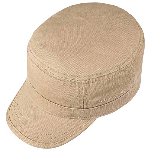 Stetson Gosper Army Urban Cap Mujer/Hombre - Gorra Militar de algodón - Gorra Militar con protección UV - Gorra Verano e Invierno - Gorra Beige Oscuro L (58-59 cm)