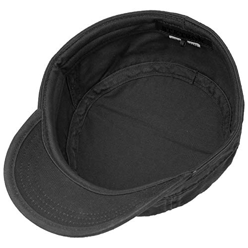 Stetson Gosper Army Urban Cap Mujer/Hombre - Gorra Militar de algodón - Gorra Militar con protección UV - Gorra Verano e Invierno - Gorra Negro XL (60-61 cm)