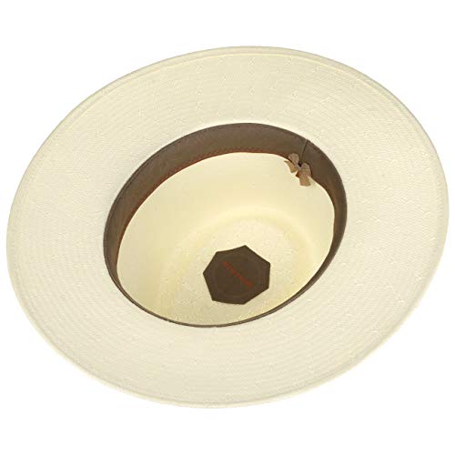 Stetson Traveller Toyo Tokeen Hombre - Sombrero de Paja Sol Outdoor con Banda Grosgrain Primavera/Verano - S (54-55 cm) Natural