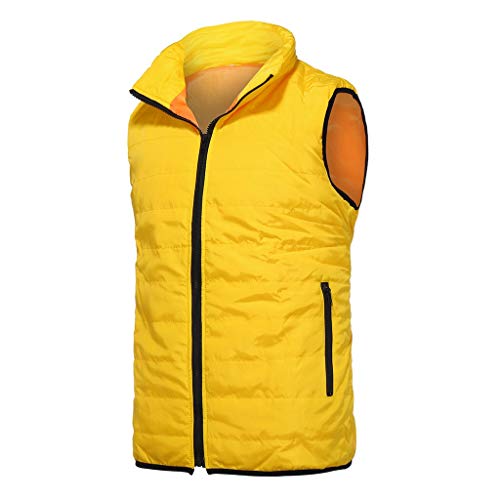 STRIR Chaleco para Hombre Invierno Calor Chalecos Sin Mangas De Plumas Chaquetas Acolchado Cazadoras con Cuello Alto