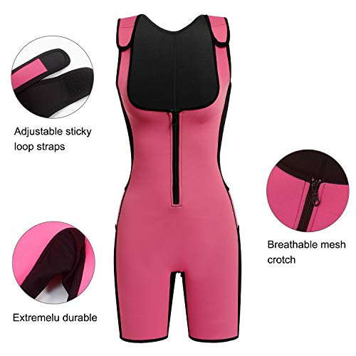 STRONGLIONESS Faja Adelgazante! Traje Sauna De Neopreno Moldeador de Figura para Mujer Quema Grasa Suda 3 Veces mas! Body Shaper Chaleco de Compresión S, M, L, XL,XXL Fitness Deporte (Rosa, XL)