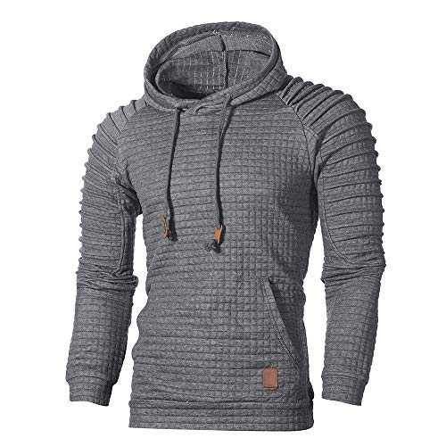 Sudadera con Capucha para Hombre, BBestseller Otoño Invierno Color Sólido Camiseta Calientes Chaqueta de Abrigo Blusa Pullover Streetwear Chándal