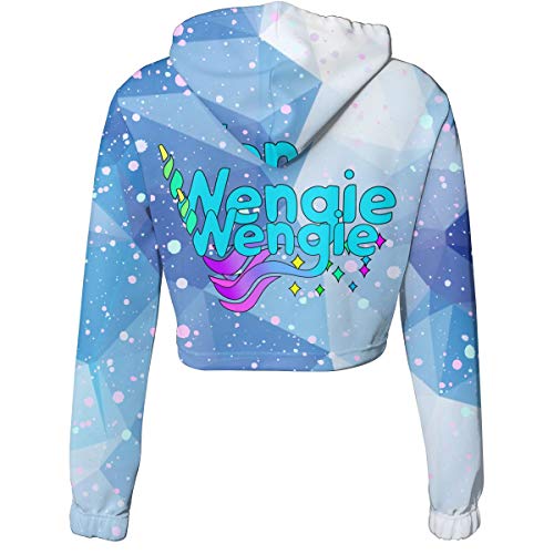 Sudadera con Capucha para Mujer Wengie Youtube Sudaderas Jumper Jerseys Recortada S-2xl Manga Larga Fitness Sudadera con Capucha Corta S