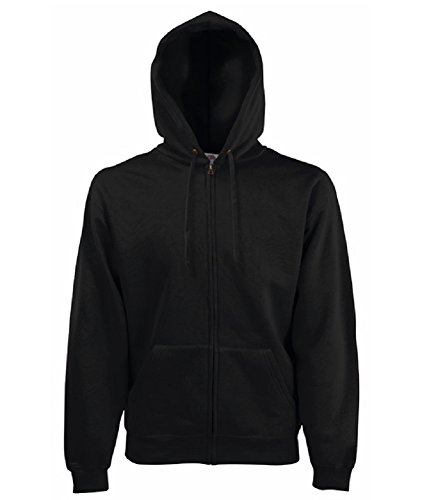 Sudadera, de Fruit of the Loom, con capucha y cremallera Negro negro X-Large