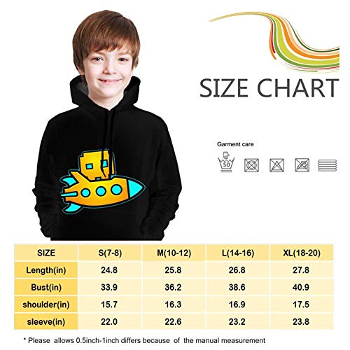 Sudaderas con Capucha Sudaderas Manga Larga Geometry Dash Casual Pullover con Bolsillo para Adolescentes