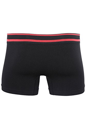 Sundried Correr Hombre sin Costura Cortos Escritos del Boxeador Chicos Ropa Interior sin Costuras Ajuste Rendimiento Chafe-Libre, Gimnasia y Deportes (Medium, Black)