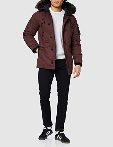 Superdry SDX Parka, borgoña, L para Hombre