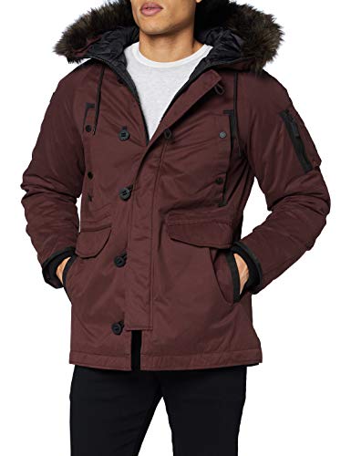 Superdry SDX Parka, borgoña, L para Hombre