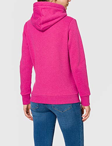 Superdry VL Duo Zip Hood Sudadera con Capucha, Magenta Marl, M para Mujer