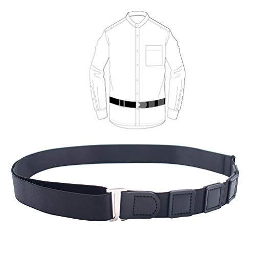 SUPVOX – Camiseta Stay Belt cinturón ajustable para ropa interior Shirt Lock para hombres y mujeres que mantienen la camisa reentrada – 2,5 cm (negro)