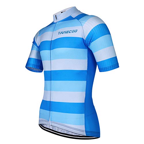 SUUKAA Maillot de Ciclismo para Hombre Camiseta Ropa Paseo Manga Corta,Top Ciclismo Bicicleta Maillots,Transpirable y Que Absorbe El Sudor,Secado Rápido,Mountain Bike/MTB Maillots