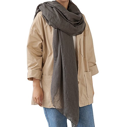 SWEDREAM Bufandas Mujer Invierno Estolas Elegantes Fulares Moda Larga Grandes Suave Chales Mantón para Primavera Otoño Invierno 180cm * 145cm (Gris oscuro)