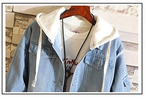 Sword Art Online Anime Chaquetas de Mezclilla Denim Jacket Cosplay Hoodie Sudaderas Suéter con Capucha,XXXL