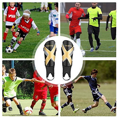 TAGVO Soccer Shin Gurds, Equipo de Fútbol para Niños Adultos con Protección para Mangas de Tobillo, Fútbol Espinilleras para Chico Niña Hombres y Mujer