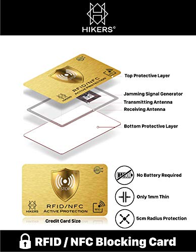 Tarjeta Anti RFID/NFC Protector de Tarjetas de crédito sin Contacto, 1 es Suficiente, di adiós a Las fundias, la Billetera Queda Completamente protegida. Bloqueo de Tarjeta, Protección Billetera