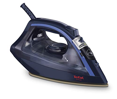 Tefal Virtuo FV1739E0 - Plancha de vapor sistema antigoteo, salida continua de vapor 24 g/min, golpe de vapor 90 g para eliminar las arrugas más difíciles, 2000 W