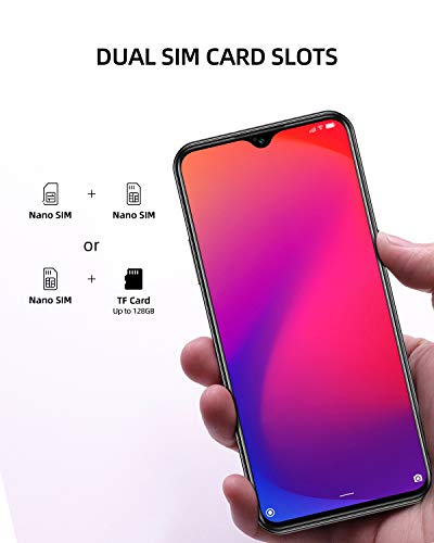 Teléfono Móvil Libres, DOOGEE X95 Android 10 Smartphone Libre, 4G Smartphone Barato Dual SIM, Pantalla 6,52 Pulgadas, 4350mAh Batería, Triple Cámara 13MP+5MP, 16GB ROM, 128GB SD, Face ID - Negro