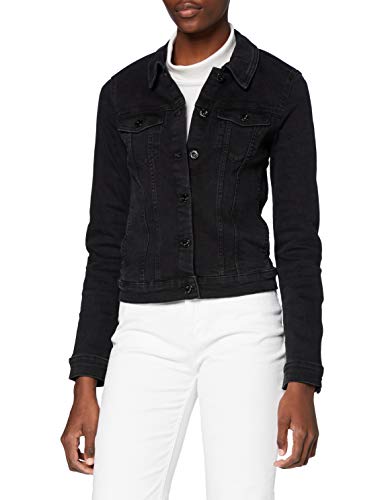 TOM TAILOR Denim Denim Rider Chaqueta, 10250 Used Dark Stone Blac, L para Mujer