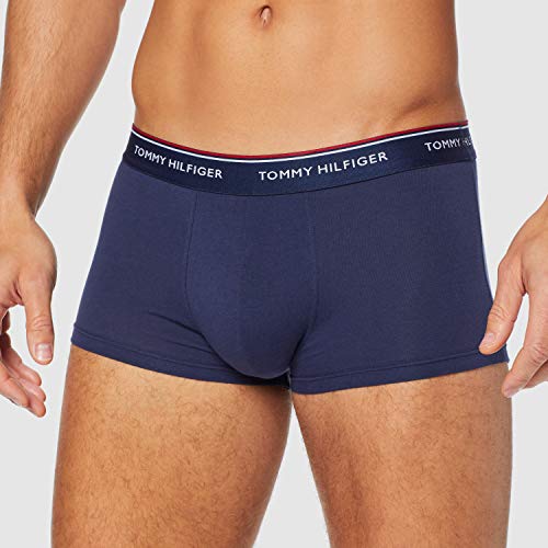 Tommy Hilfiger 3p Lr Trunk Boxer, Azul (Peacoat-pt 409), M (Pack de 3) para Hombre