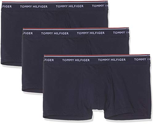 Tommy Hilfiger 3p Lr Trunk Boxer, Azul (Peacoat-pt 409), M (Pack de 3) para Hombre