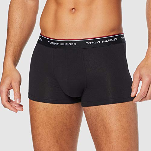 Tommy Hilfiger 3p Trunk Bóxer, Negro (Black 990), Large (Pack de 3) para Hombre