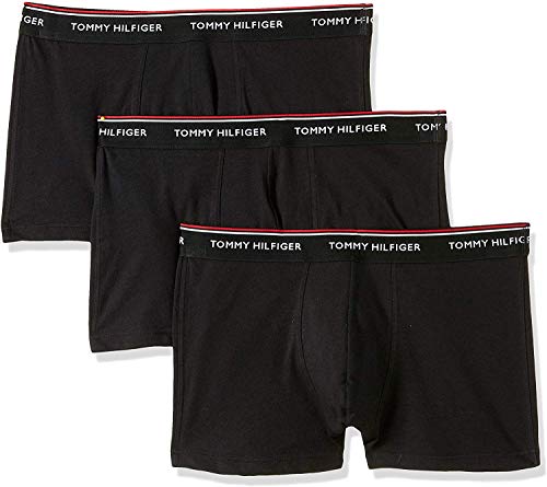 Tommy Hilfiger 3p Trunk Bóxer, Negro (Black 990), Large (Pack de 3) para Hombre