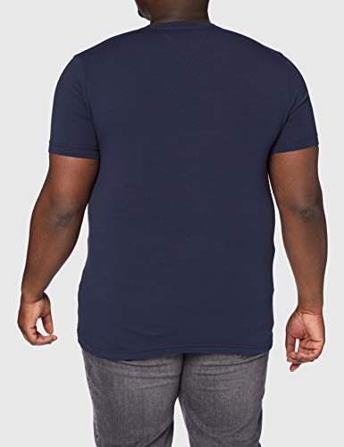 Tommy Hilfiger Core Stretch Slim CNECK tee Camiseta, Azul (Navy Blazer 416), Large para Hombre