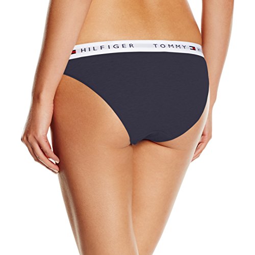 Tommy Hilfiger Corte Bikini A Braguitas con Cintura Elástica, Azul, XS para Mujer