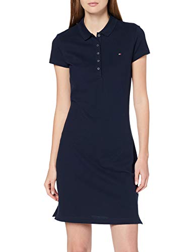 Tommy Hilfiger Heritage Slim Polo Dress Vestido, Azul (Midnight 403), Large para Mujer