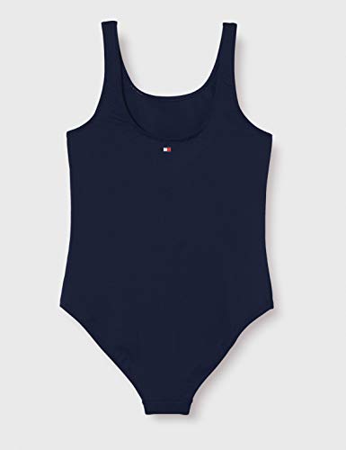 Tommy Hilfiger One-Piece Bikini, Azul (Pitch Blue 654-870), 8-9 años (Talla del Fabricante:) para Niñas