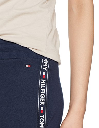 Tommy Hilfiger Tape J Joggers con Cintura Elástica, Cordón y Logo, Azul (Navy Blazer), M para Mujer