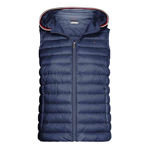 Tommy Hilfiger TH ESS LW Down Vest Chaleco con Forro, Cielo del Desierto, L para Mujer