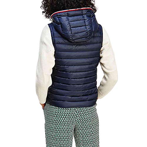 Tommy Hilfiger TH ESS LW Down Vest Chaleco con Forro, Cielo del Desierto, L para Mujer