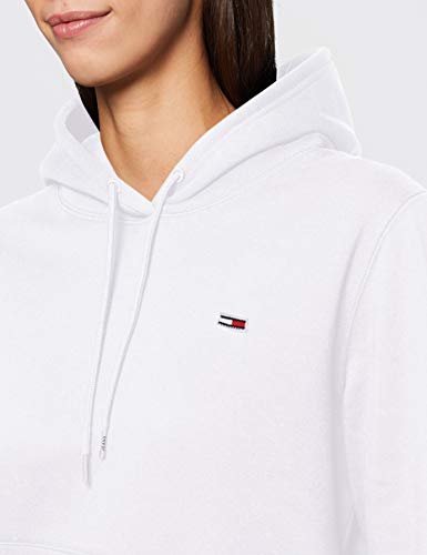 Tommy Hilfiger Tjw Regular Fleece Hoodie Sudadera, Blanco, XL Mujer