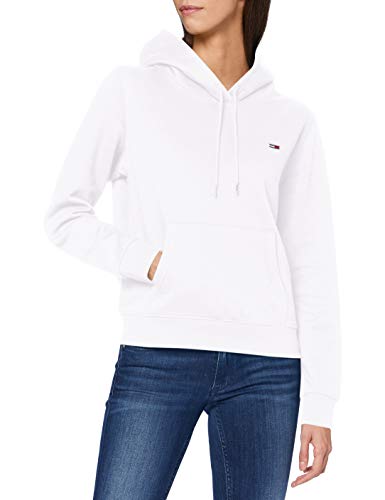 Tommy Hilfiger Tjw Regular Fleece Hoodie Sudadera, Blanco, XL Mujer