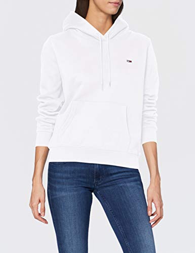 Tommy Hilfiger Tjw Regular Fleece Hoodie Sudadera, Blanco, XL Mujer