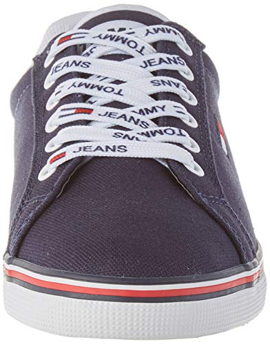 Tommy Jeans Essential Lace Up Sneaker, Zapatillas Mujer, Azul (Twilight Navy C87), 39 EU