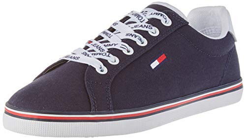 Tommy Jeans Essential Lace Up Sneaker, Zapatillas Mujer, Azul (Twilight Navy C87), 39 EU