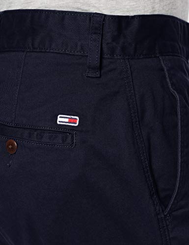 Tommy Jeans Scanton Pantalón Chino Corto Elegante y Veraniego, Azul (Black Iris), 32W para Hombre