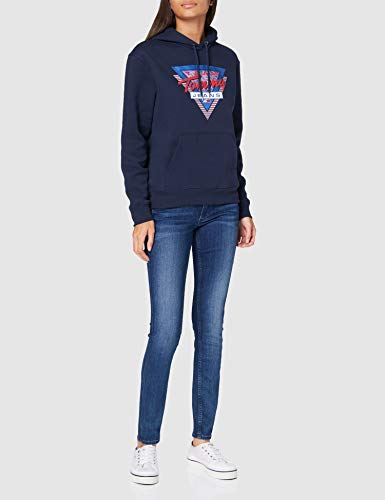 Tommy Jeans Tjw Modern Logo Hoodie Suéter, Marina Crepuscular, M para Mujer