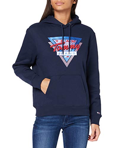 Tommy Jeans Tjw Modern Logo Hoodie Suéter, Marina Crepuscular, M para Mujer