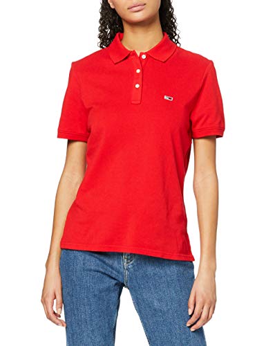 Tommy Jeans Tjw Tommy Classics Polo, Rojo (Red Xa9), 34 (Talla del Fabricante: X-Small) para Mujer