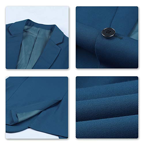 Trajes para Hombre Chaquetas de Traje de Esmoquin de Boda Slim Fit de 2 Piezas con un Solo botón Chaqueta de Botonadura Cruzada