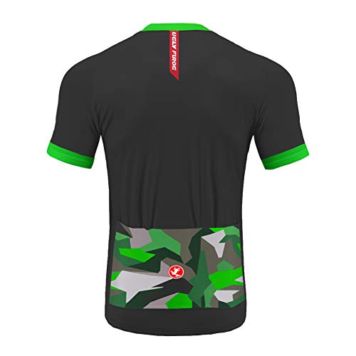 Uglyfrog MTB Hombre Verano Transpirable Secado Rápido Absorción De Humedad Manga Corta Ciclismo Jersey Ropa Bicicleta ESH19DJT10