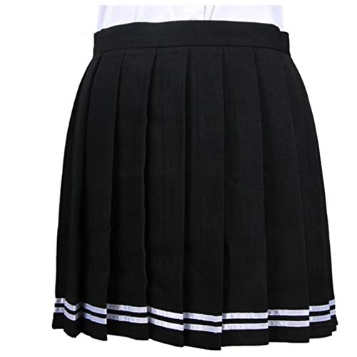 UKKD Falda de Tenis Falda De Cintura Alta De Macarrones Plisados ​​Faldas para Mujer Ladies Kawaii Ropa Femenina para Mujeres